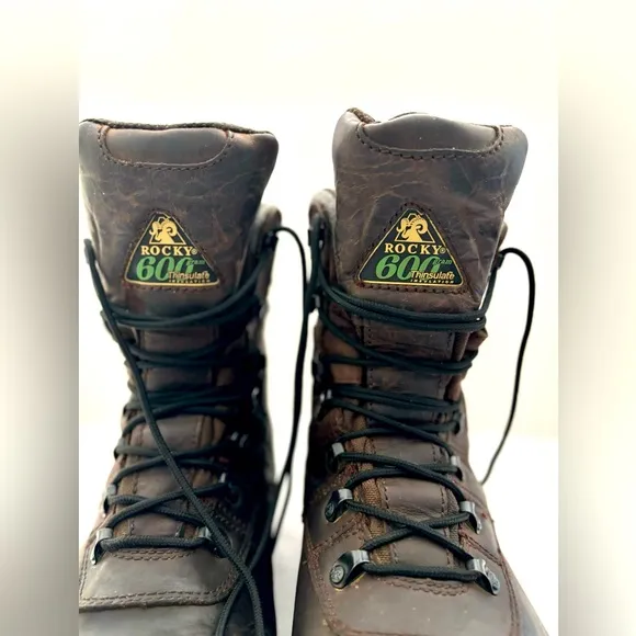 ROCKY 600 LEATHER WATERPROOF SPORT UTILITY  HUNTING HIKING UTILITY BOOT SZ 12
