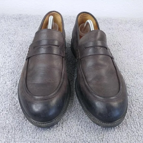 Rodd &amp; Gunn Penny Loafer Mens 43 EU Slip On Brown Leather Dress Shoes
