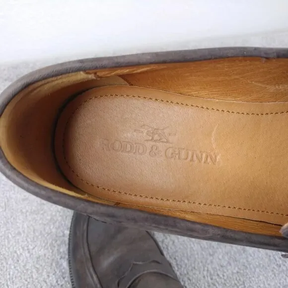 Rodd &amp; Gunn Penny Loafer Mens 43 EU Slip On Brown Leather Dress Shoes
