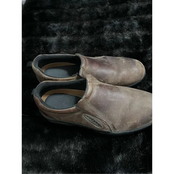 Roper Performance Sport Slip-Ons Brown Crazy Horse Leather Shoes Men's Size 11