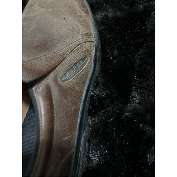 Roper Performance Sport Slip-Ons Brown Crazy Horse Leather Shoes Men's Size 11