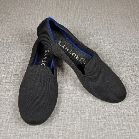 Rothy's Black The Loafers Slip On Shoes Women's Size 7.5 Flats