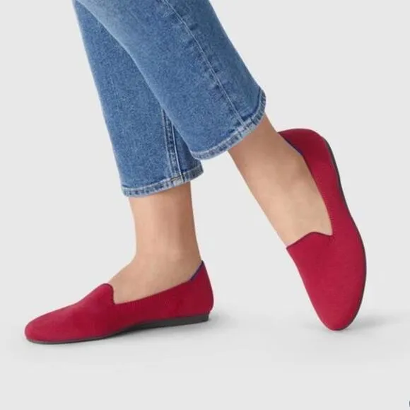 Rothys dark red size 5.5 woman’s flat loafers[l