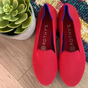 Rothys dark red size 5.5 woman’s flat loafers[l