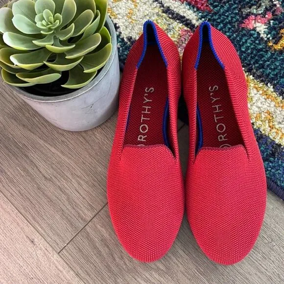 Rothys dark red size 5.5 woman’s flat loafers[l