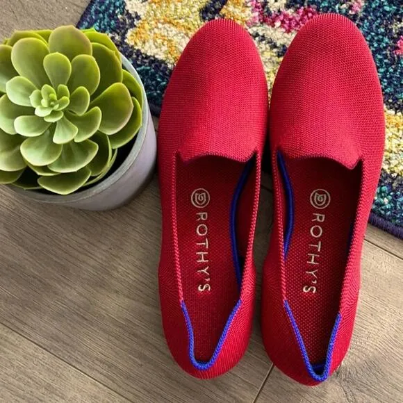 Rothy’s dark red size 9.5 woman’s flat loafers