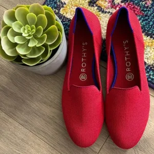 Rothys dark red size 9.5 woman’s flat loafers