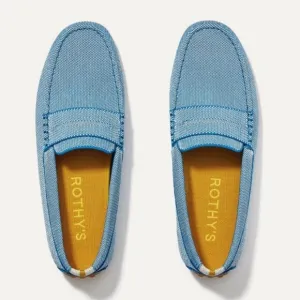 Rothy's Men's The Driving Loafer Sky Blue Recycled Material Casual Shoes Sz 11.5