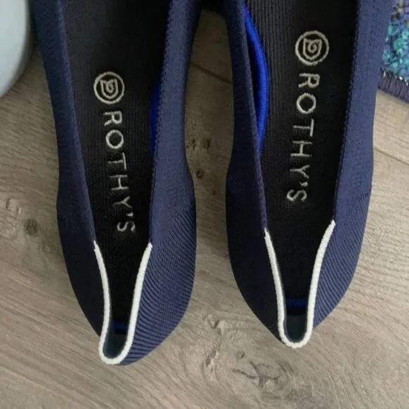 Rothy’s navy blue size 6.5 retired white halo woman’…