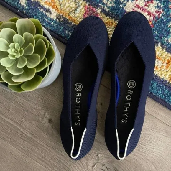 Rothy’s navy blue size 6.5 retired white halo woman’…