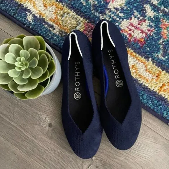 Rothy’s navy blue size 6.5 retired white halo woman’…