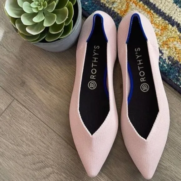 Rothy’s petal pink size 8.5  woman’s pointed flat