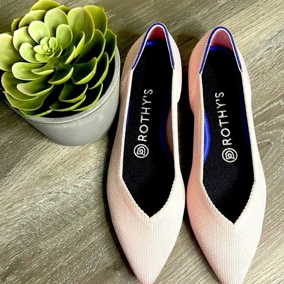 Rothy’s petal pink size 8.5  woman’s pointed flat