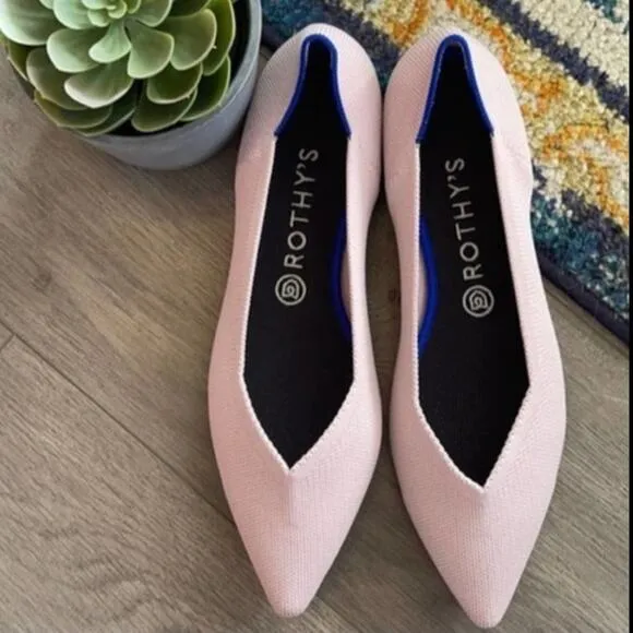 Rothy’s petal pink size 8.5  woman’s pointed flat