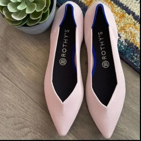 Rothy’s petal pink size 8.5  woman’s pointed flat