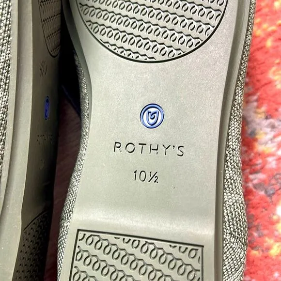 Rothys safari green size 10.5 woman flat loafer shoes