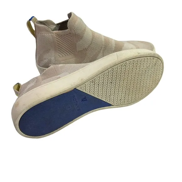 Rothys‎ Sand Camo Chelsea Boots Size 7 Slip On Shoes