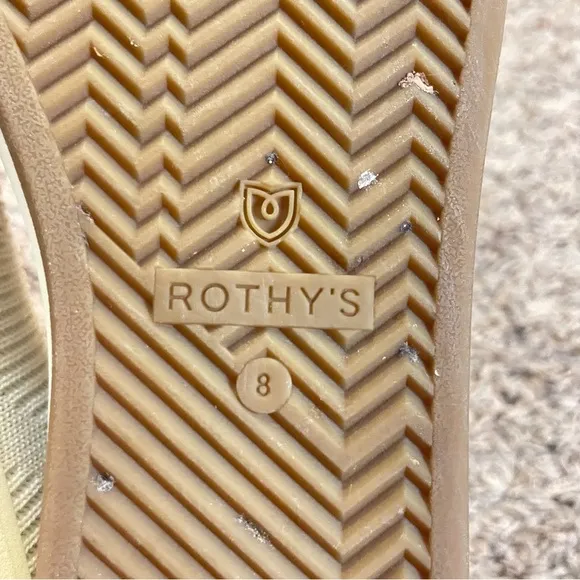 Rothys Shoes Womens Beige Knit Sneaker Lace Up Casual Size 8‎