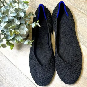 Rothys size 8.5 honeycomb black round toe flat woman’s shoes