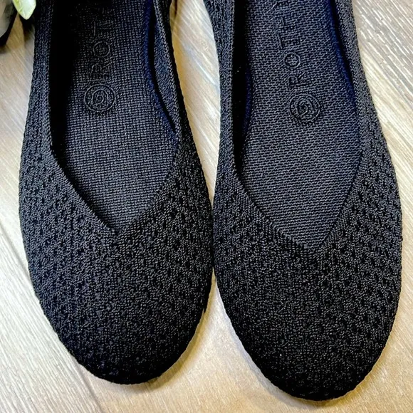 Rothys size 8.5 honeycomb black round toe flat woman’s shoes