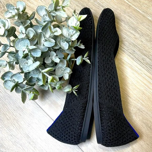 Rothys size 8.5 honeycomb black round toe flat woman’s shoes