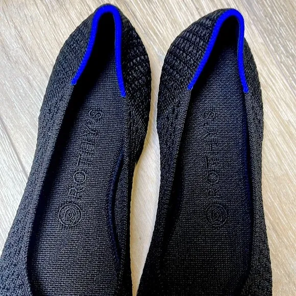 Rothys size 8.5 honeycomb black round toe flat woman’s shoes