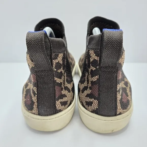 Rothy's | The Chelsea 'WildCat' leopard print brown casual sneakers | WMS 10.5