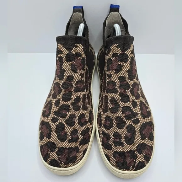 Rothy's | The Chelsea 'WildCat' leopard print brown casual sneakers | WMS 10.5
