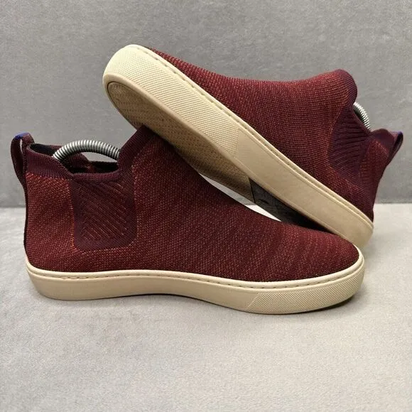 Rothy's The Chelsea Womens Size 8.5 Boot Sneakers Plum Melange Stitch Sport