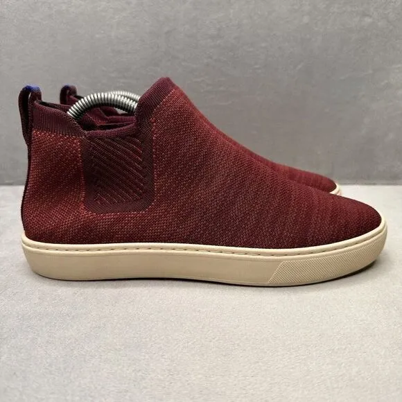 Rothy's The Chelsea Womens Size 8.5 Boot Sneakers Plum Melange Stitch Sport