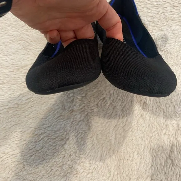 Rothy’s The Flat Black Rounded Toe Ballet Shoes