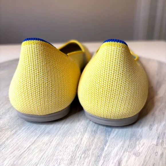 Rothy's The Flat Dandelion Triple Stitch Women's Yellow Flats Shoes US size 11