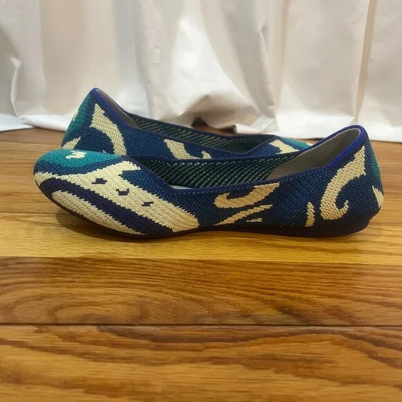Rothy's The Flat, Moroccan Blue, Size 6, Rare