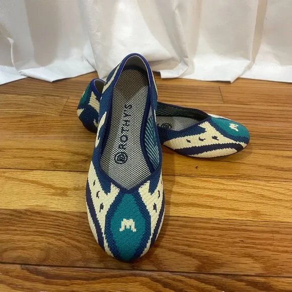 Rothy's The Flat, Moroccan Blue, Size 6, Rare