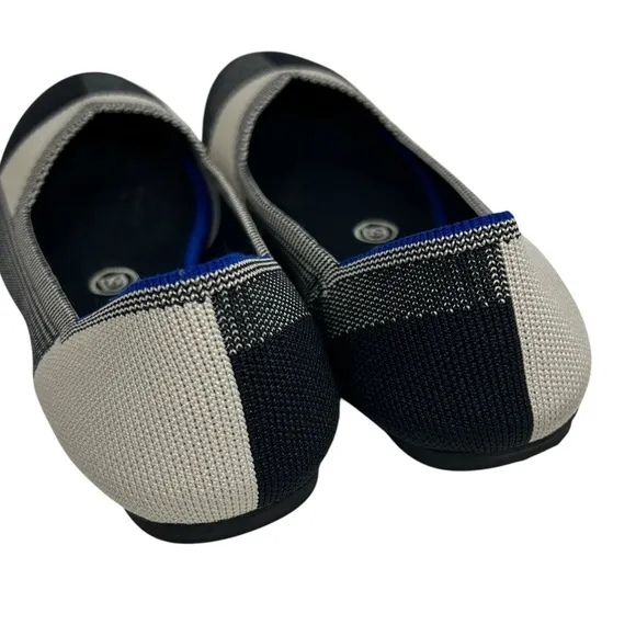 ROTHY'S The Flat Round Cap Toe Slip on Shoes Retired Black Buffalo Plaid