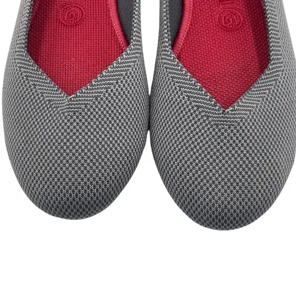 Rothy’s The Flat Rounded Toe Ballet Shoes In Pebble Grey Size  8.5