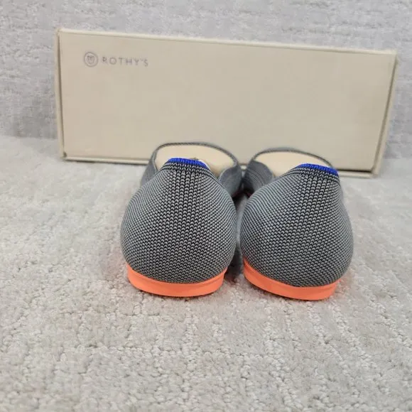 Rothy’s The Flats Women's Size US 10 Dove Gray Slip On Flat Ballet Shoes