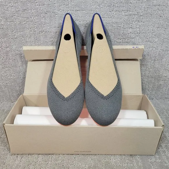 Rothy’s The Flats Women's Size US 10 Dove Gray Slip On Flat Ballet Shoes