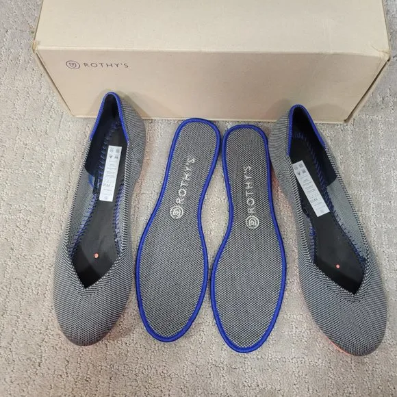 Rothy’s The Flats Women's Size US 10 Dove Gray Slip On Flat Ballet Shoes