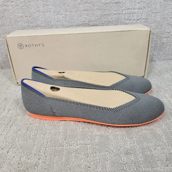 Rothy’s The Flats Women's Size US 10 Dove Gray Slip On Flat Ballet Shoes