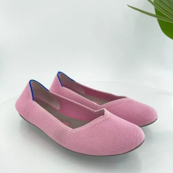 Rothy’s The Flat Women's Size 8 Pink Begonia Round Toe Slip on Flat Shoes
