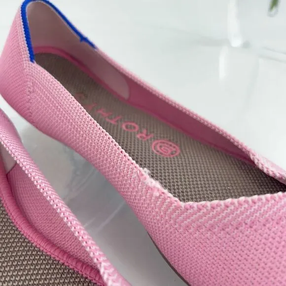Rothy’s The Flat Women's Size 8 Pink Begonia Round Toe Slip on Flat Shoes