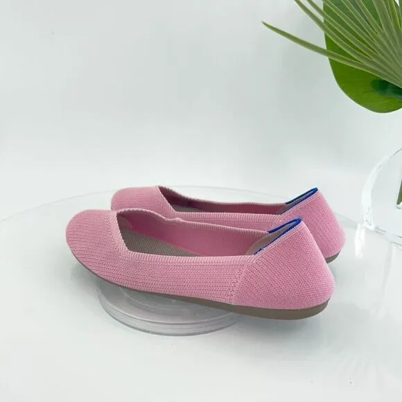 Rothy’s The Flat Women's Size 8 Pink Begonia Round Toe Slip on Flat Shoes