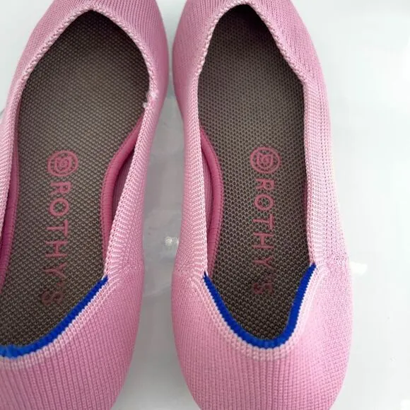 Rothy’s The Flat Women's Size 8 Pink Begonia Round Toe Slip on Flat Shoes