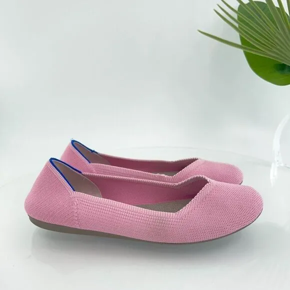 Rothy’s The Flat Women's Size 8 Pink Begonia Round Toe Slip on Flat Shoes