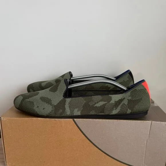 Rothy’s The Loafer Olive Camo Round Toe Women Slip On Shoes- SZ 11
