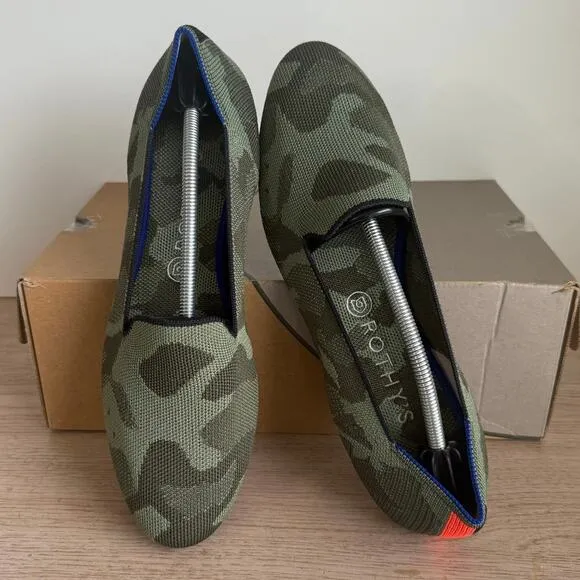 Rothy’s The Loafer Olive Camo Round Toe Women Slip On Shoes- SZ 11