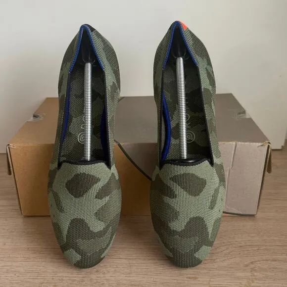 Rothy’s The Loafer Olive Camo Round Toe Women Slip On Shoes- SZ 11
