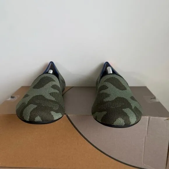 Rothy’s The Loafer Olive Camo Round Toe Women Slip On Shoes- SZ 11