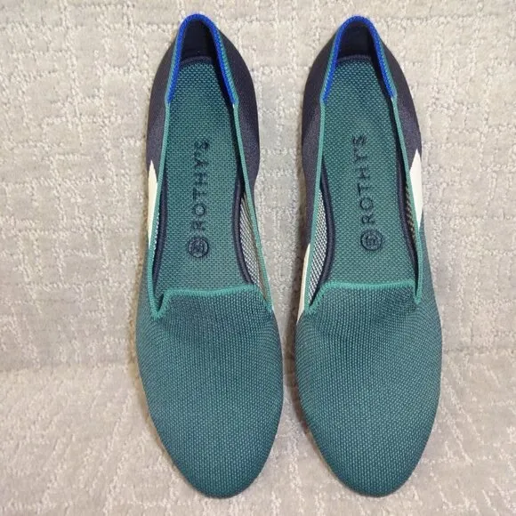 Rothy's The Loafer Women's Size 11.5 US Spruce Prep Slip On Flat Shoes RETIRED